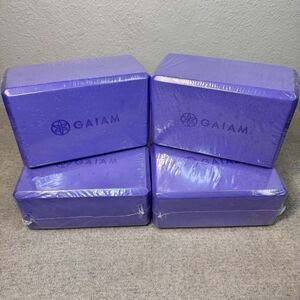Gaiam Yoga Blocks 4 NEW Non-Slip Surface Supportive Latex-Free Eva Foam Pilates